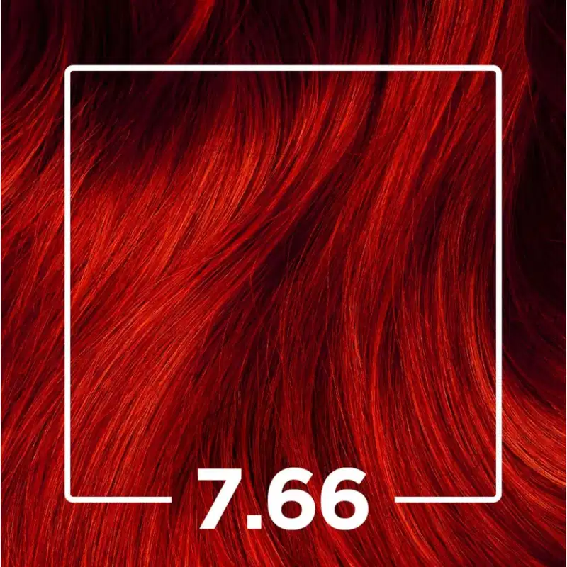 Coloração 7.66 Louro Médio Vermelho Intenso Super Bonita