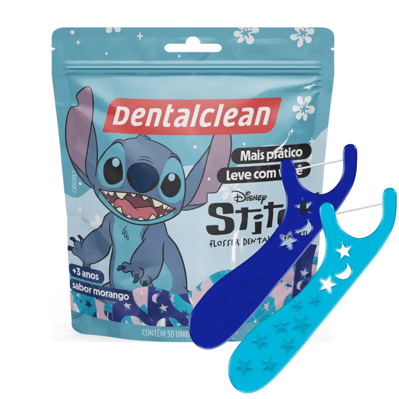 Fio Dental Dentalclean Flosser Stitch Sabor Morango 50und