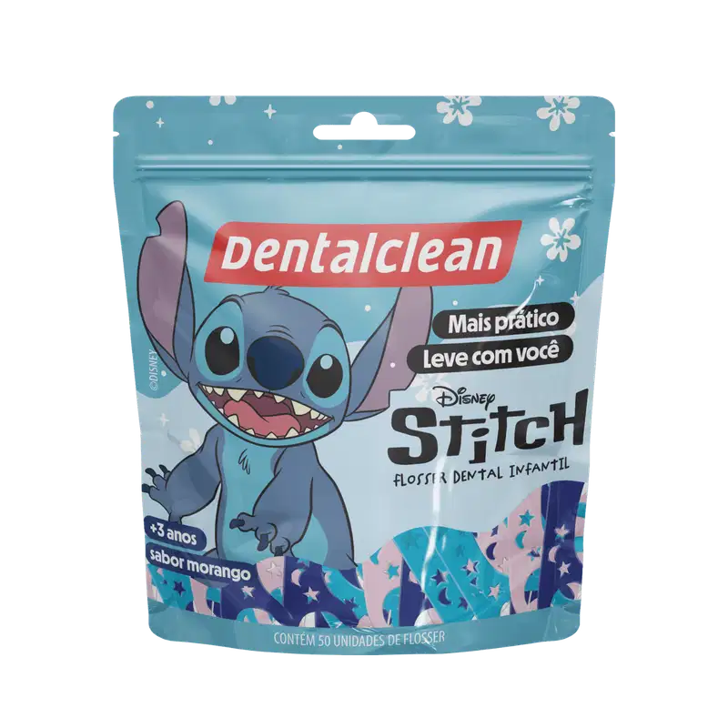 Fio Dental Dentalclean Flosser Stitch Sabor Morango 50und