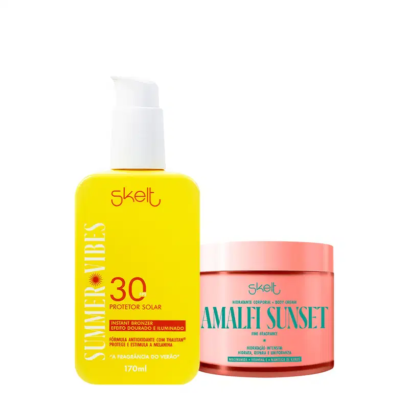 Kit Skelt Summer Vibes FPS30 Amalfi Protetor Solar Hidratante (2 produtos)