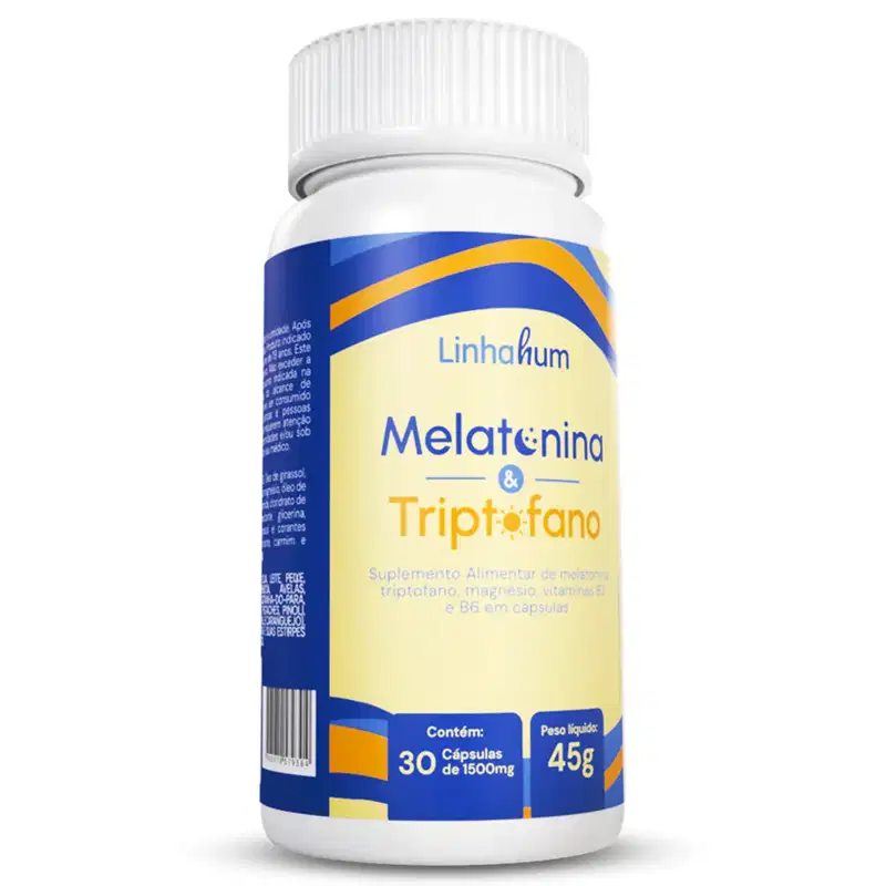 Linhahum Melatonina Triptofano - Suplemento Alimentar (30 Cápsulas)