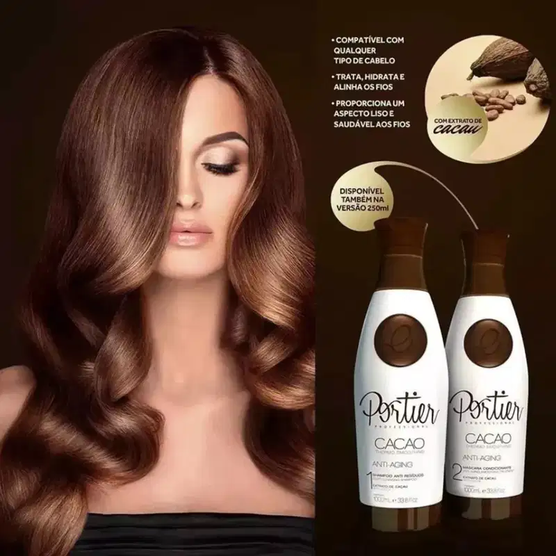 Kit Portier Cacao 2x1L - Shampoo e Mascara Hidratante