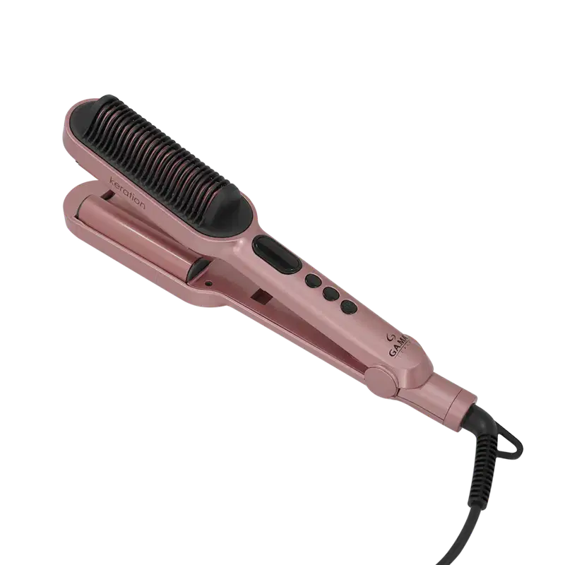 GA.MA Italy Kit Secador Keration 4D E Prancha Waver & Brush Keration Bivolt