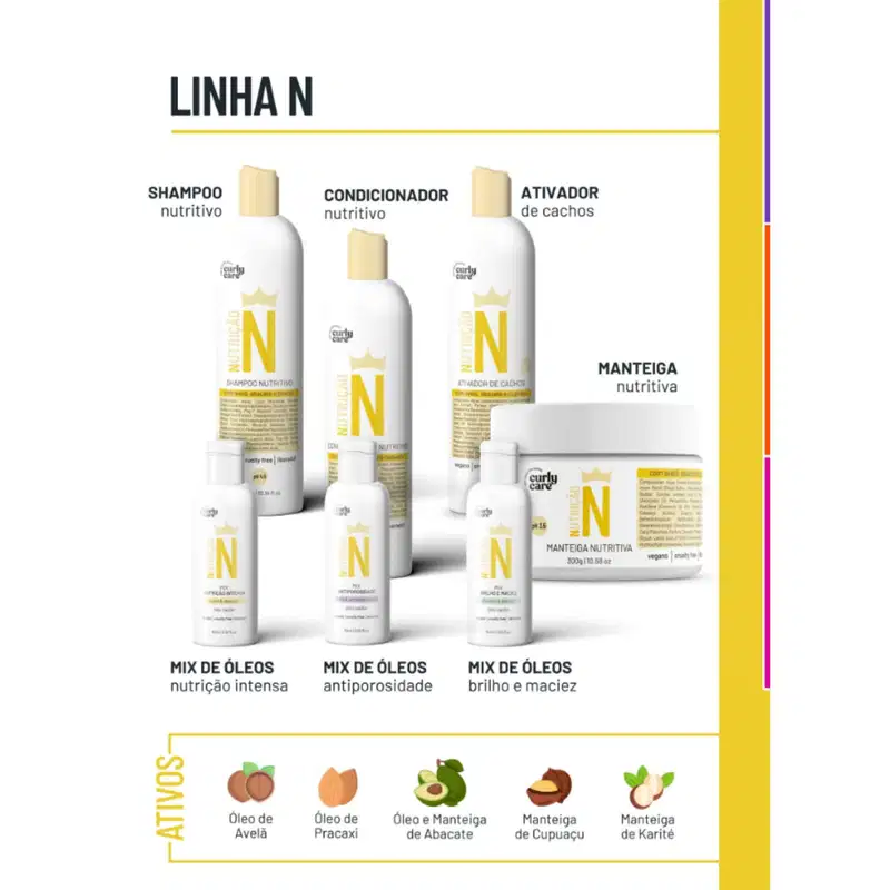 Kit Linha N Óleo Mix Brilho E Maciez - Curly Care