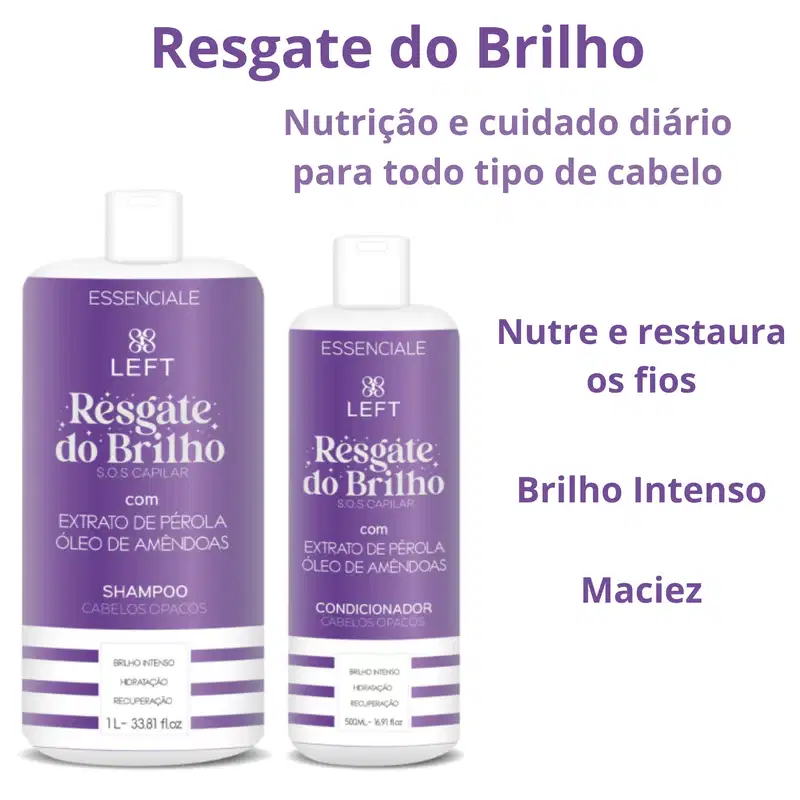 Kit Left Cosméticos Resgate do Brilho SOS Salon (2 Produtos)
