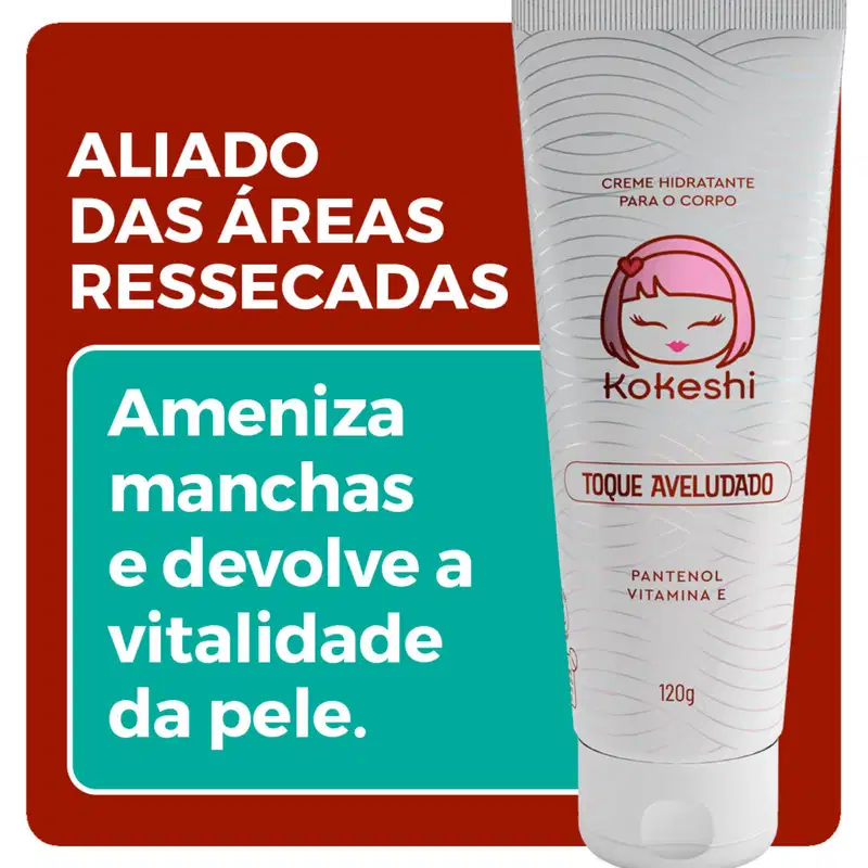 Creme Hidratante Corporal Kokeshi Pele Hidratada Macia Suave 120g