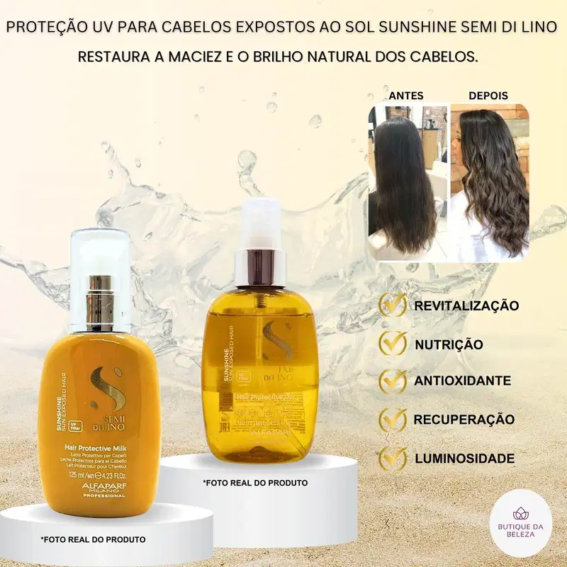 Leave In Hair Protective Milk e Óleo Alfaparf Sdl Sunshine