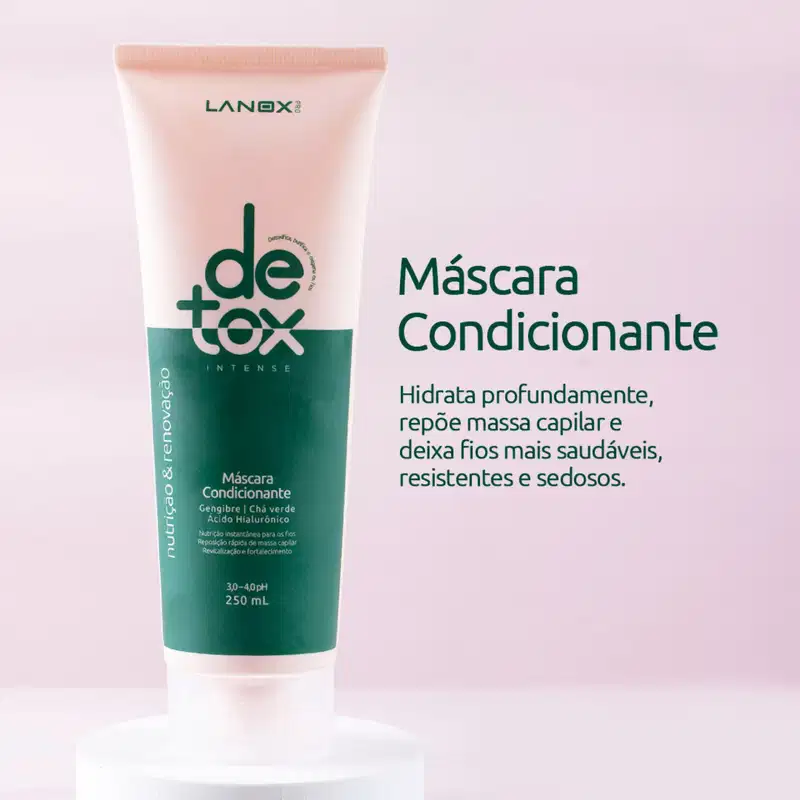 Máscara Condicionante Detox Nutrição e Renovação 250ml Lanox