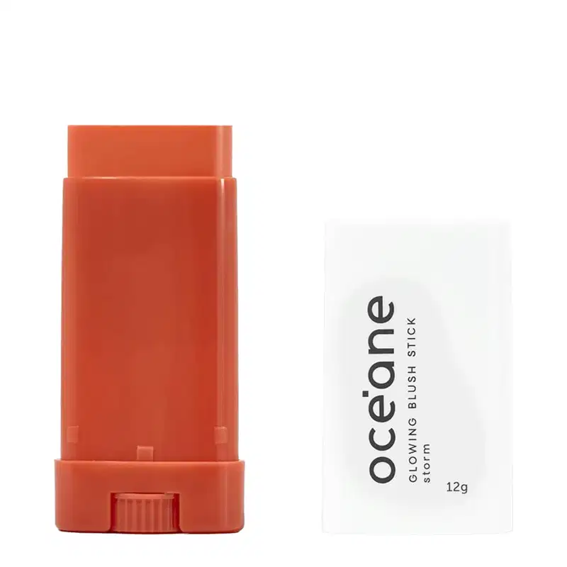 Blush em Bastão da marca Océane. Cor Storm Laranja.