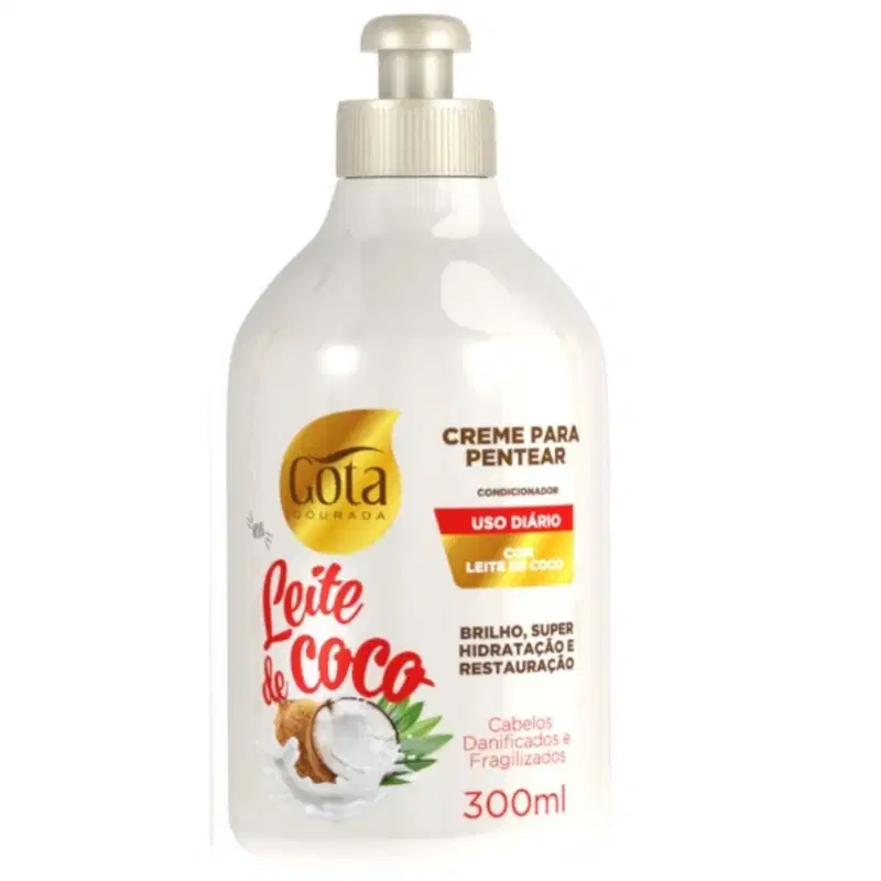 Kit Gota Leite de Coco Uso Diario Shampoo + Cond + Creme