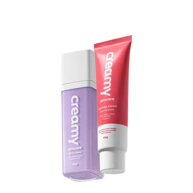Kit Creamy Pro-Adapaleno Calming Cream Sérum Creme Facial (2 produtos)