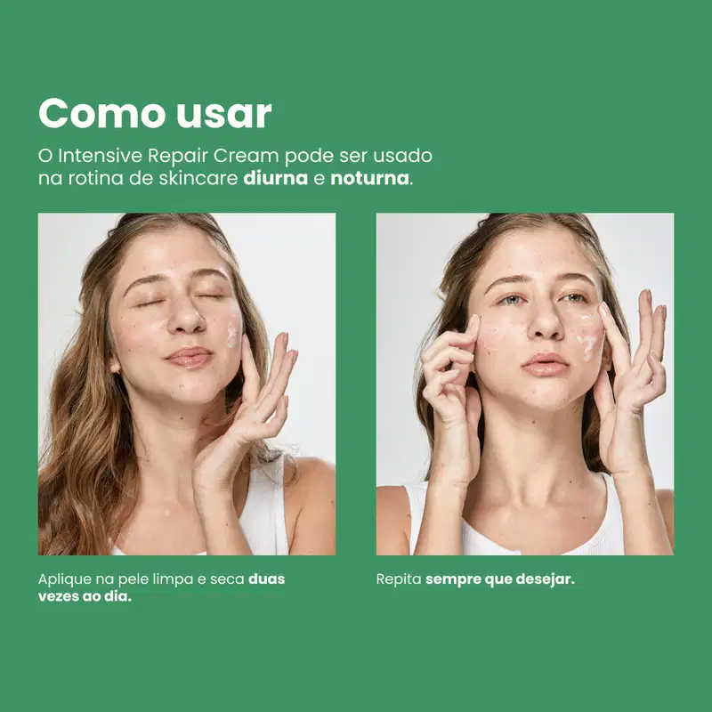 A imagem ensina como usar na pele.