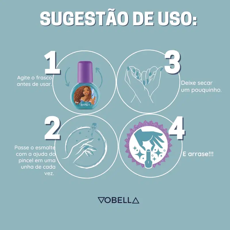 Esmalte Impala Kids A Pequena Sereia Encontre Sua Voz Disney