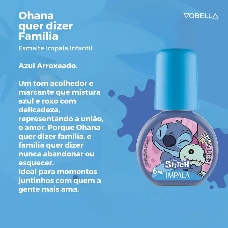 Esmalte Impala Kids Stitch Aloha Angel Unhas Magia Disney