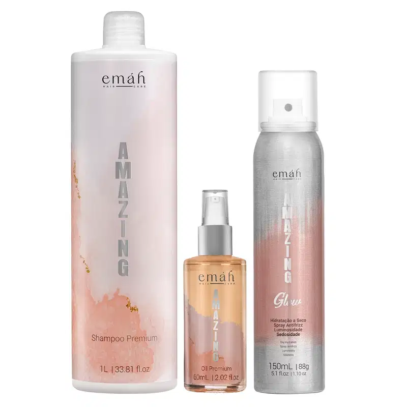 Kit Emáh Amazing Premium Oil Antifrizz (3 Produtos)