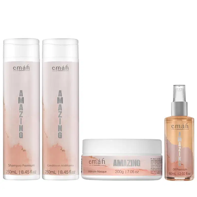 Kit Emáh Hair Care Amazing Quarteto Oil Care (4 Produtos)