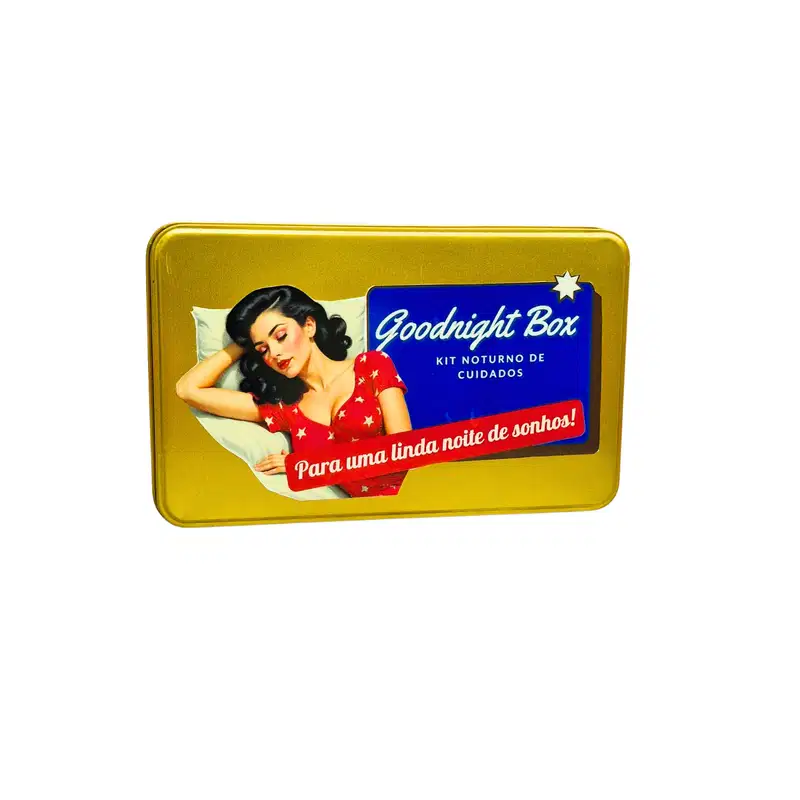 Kit Presente Lata de acessórios de cabelo e bem-estar Goodnight Box-Soninho da Beleza P