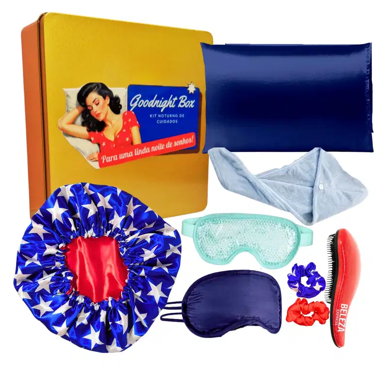 Kit de acessórios de cabelo e bem-estar Goodnight Box-Soninho da Beleza G