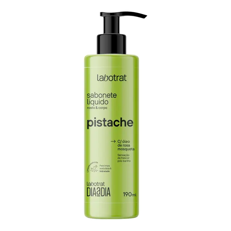Sabonete Líquido Pistache Rosto Corpo Hidrata Labotrat 190ml