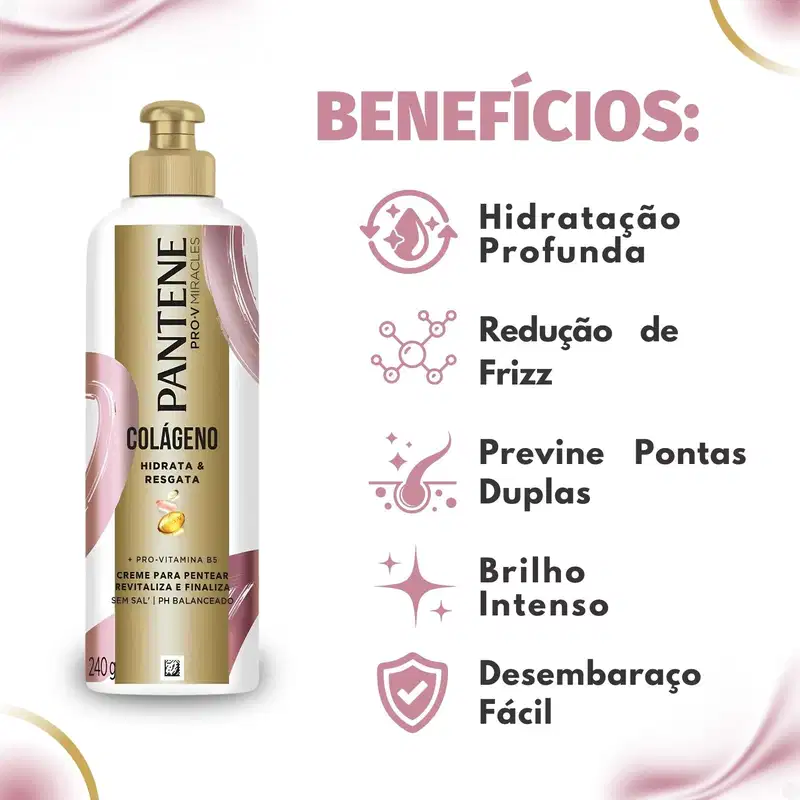 Creme Para Pentear Pantene Pro-v Colágeno 240g