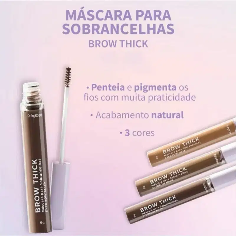 Ruby Rose Máscara de Sobrancelha Brow Thick HBF2800 6g cor: medium