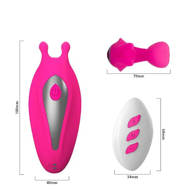 Vibrador de casal com controle remoto mody 12 vibrações Cor Pink
