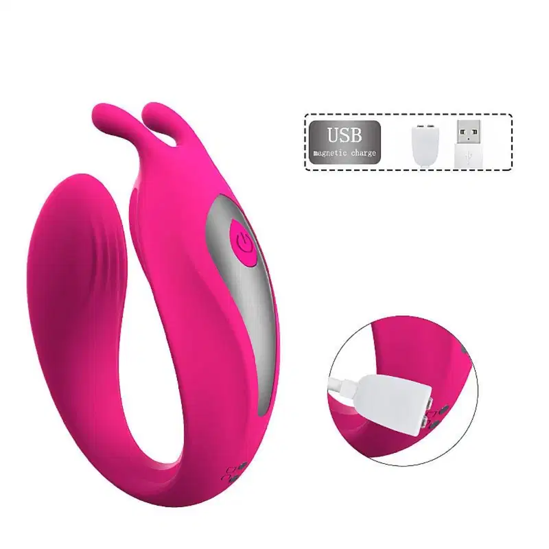 Vibrador de casal com controle remoto mody 12 vibrações Cor Pink