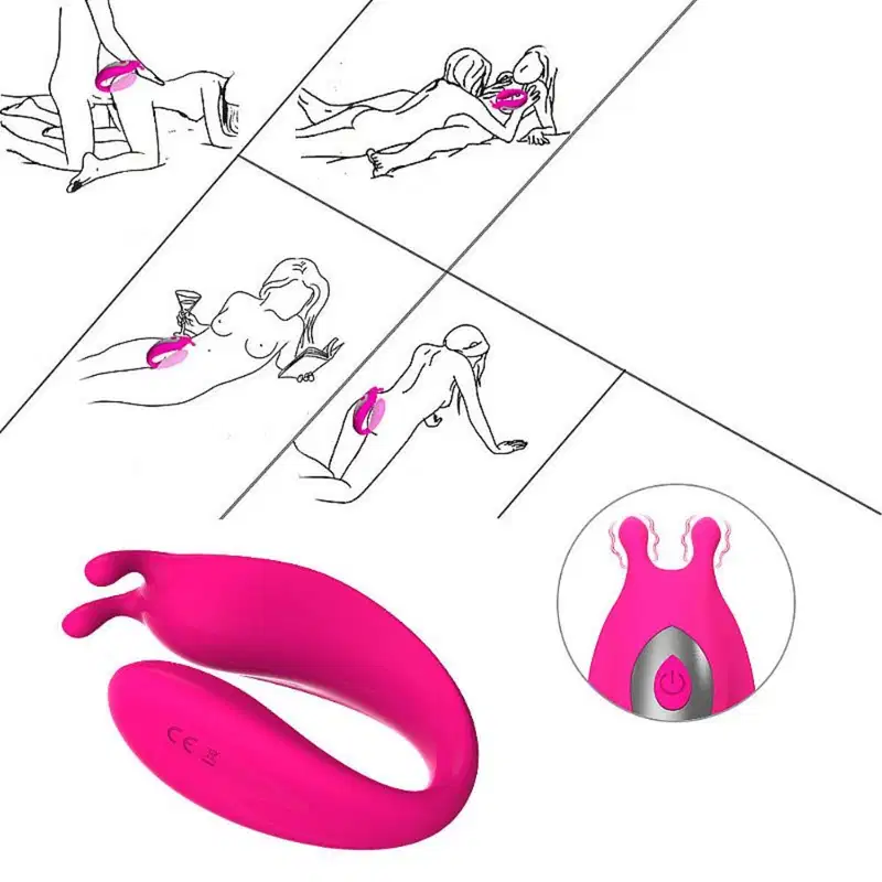Vibrador de casal com controle remoto mody 12 vibrações Cor Pink