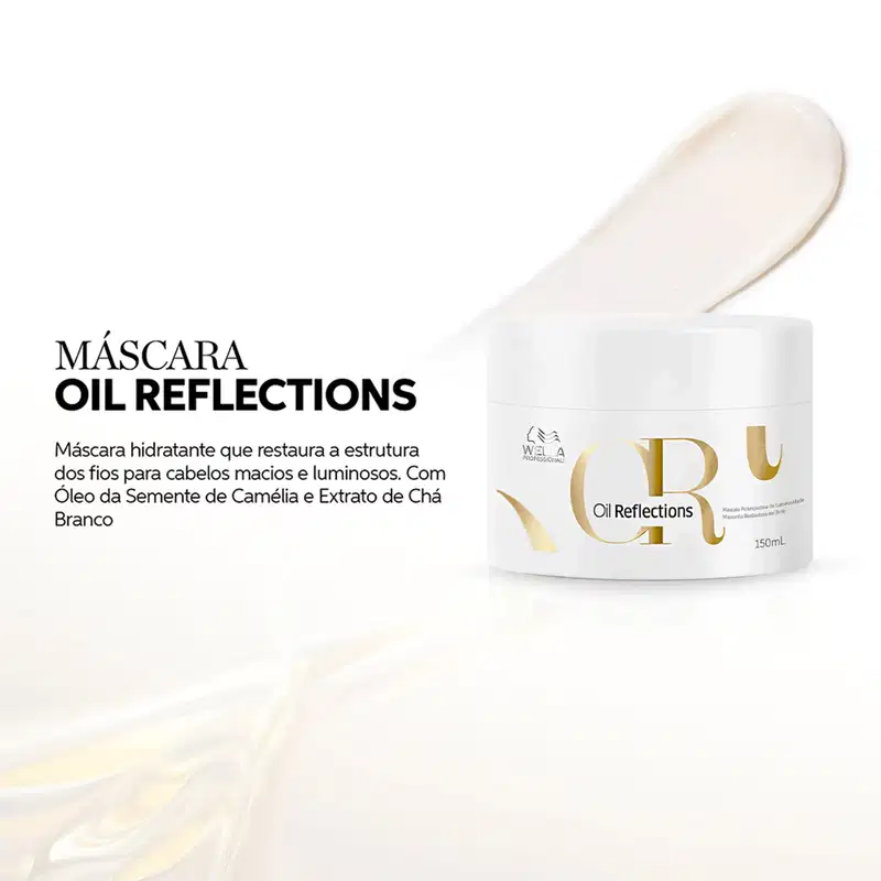 Kit Wella Professionals Oil Reflections Shampoo Mask Válvula Pump (3 Produtos)