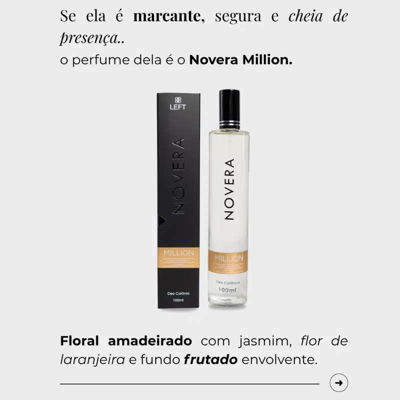 Novera Million Deo Colônia Feminina 100ml