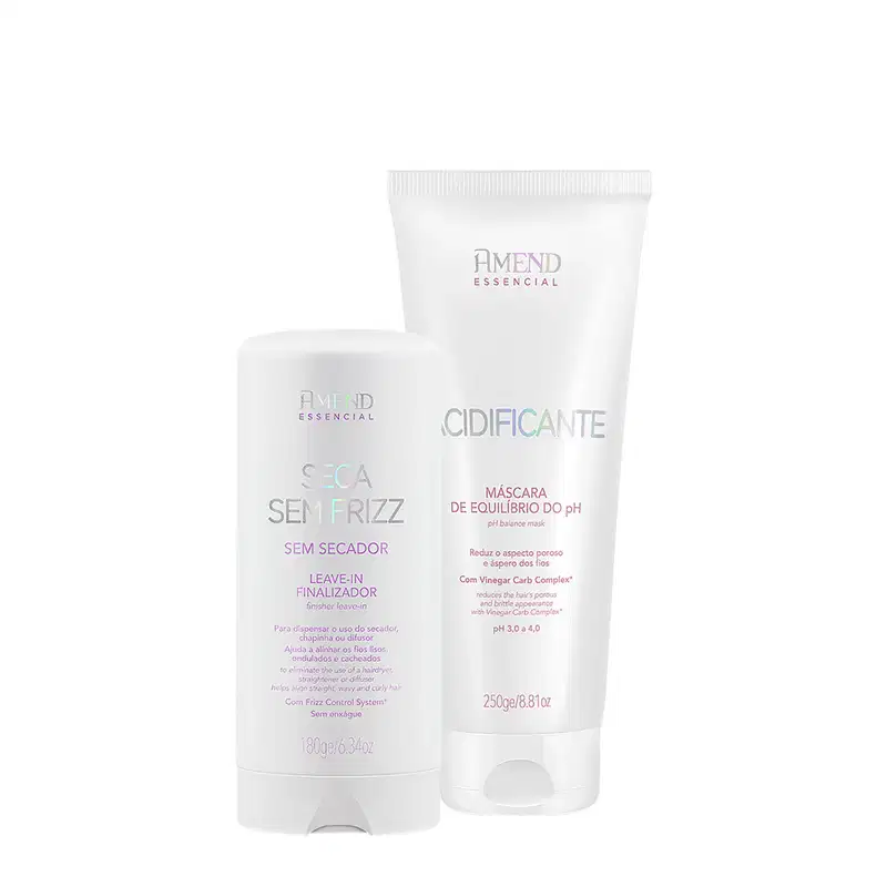 Kit Amend Essencial Seca Sem Frizz Equilíbrio do Ph Leave-in Acidificante (2 produtos)