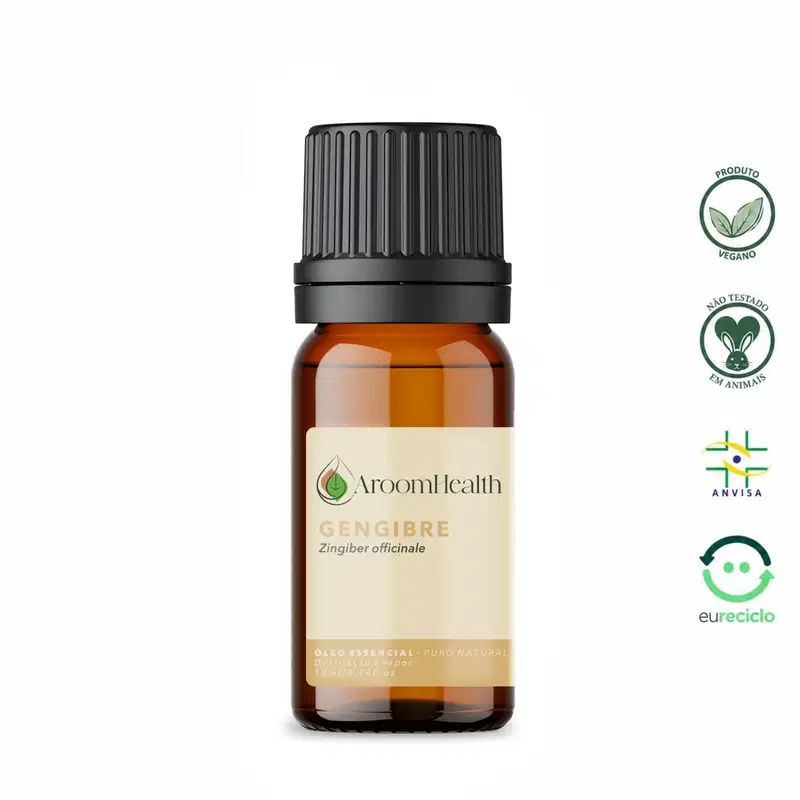 Óleo Essencial Puro Natural de Gengibre 10 ml