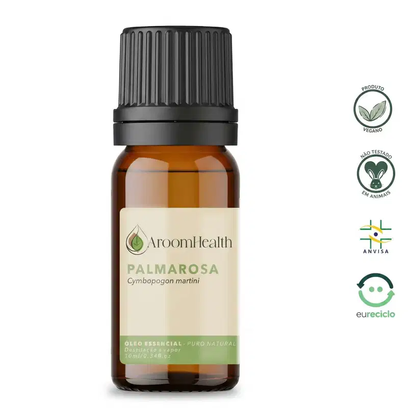 Óleo Essencial Puro Natural de Palmarosa 10 ml