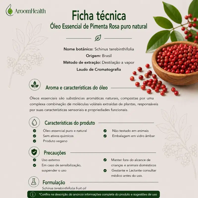 Óleo Essencial Puro Natural de Petitgrain 10 ml