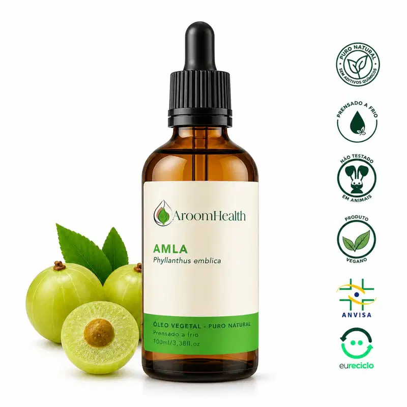 Óleo Vegetal Puro Natural Prensado a Frio de Amla 100ml