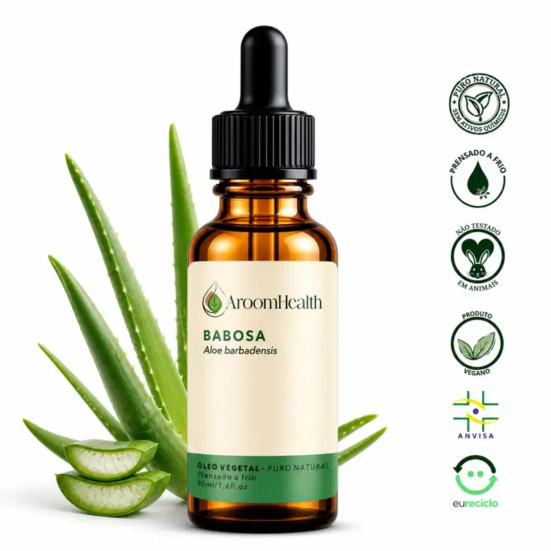 Óleo Vegetal Puro Natural Prensado a Frio de Babosa 30ml