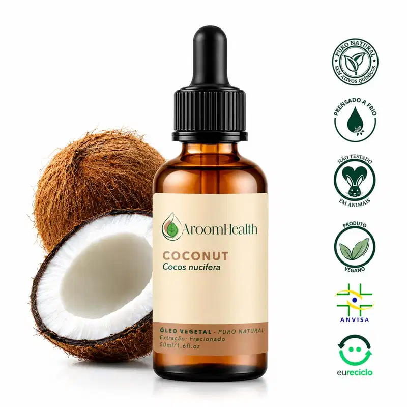 Óleo Vegetal Natural de Coco/Coconut Líquido 50ml