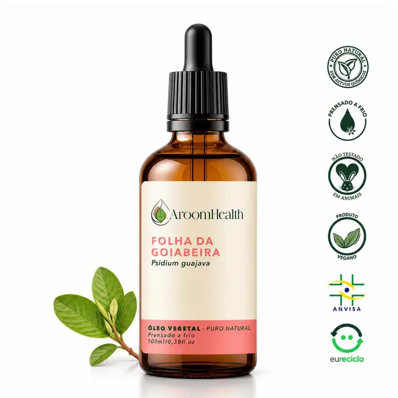 Óleo Vegetal Puro Natural Prensado a Frio Folha da Goiabeira 100ml
