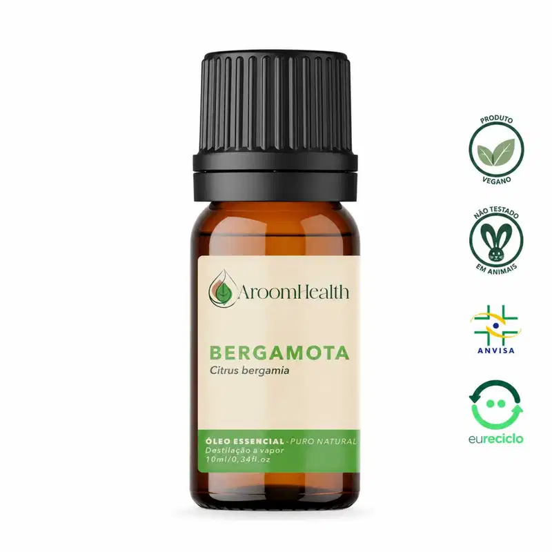 Óleo Essencial Puro Natural de Bergamota 10 ml