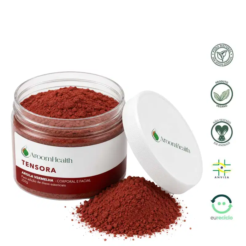  Argila Vermelha Tensora Cabelo Corpo Rosto 200g
