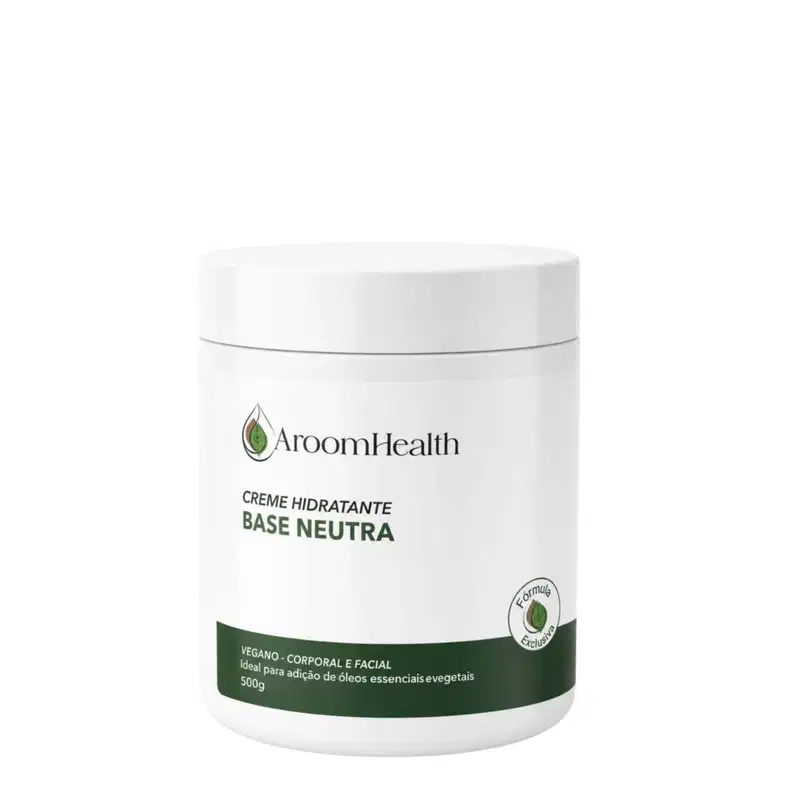Creme Base Neutro Vegano Facial e Corporal 500g Fórmula Exclusiva