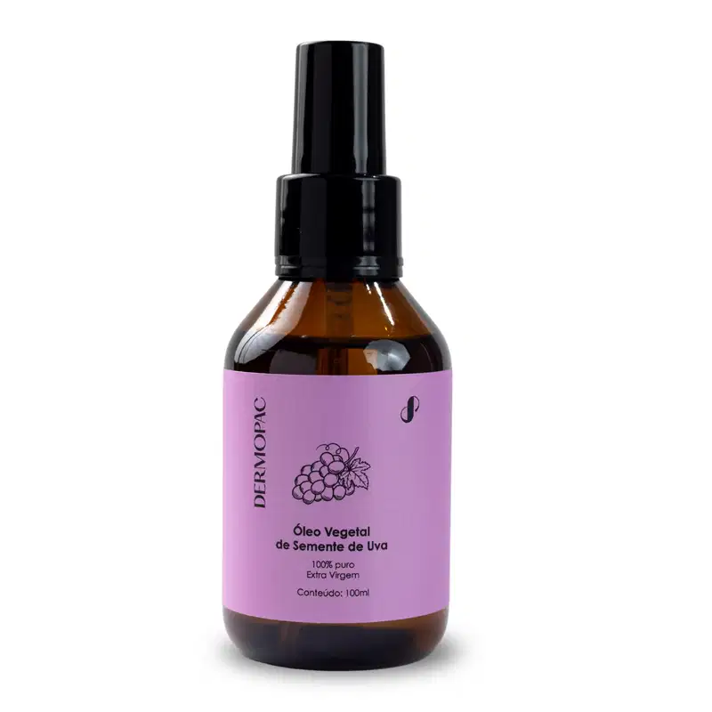 Óleo Vegetal Semente De Uva 100% Puro Natural Dermopac 100ml