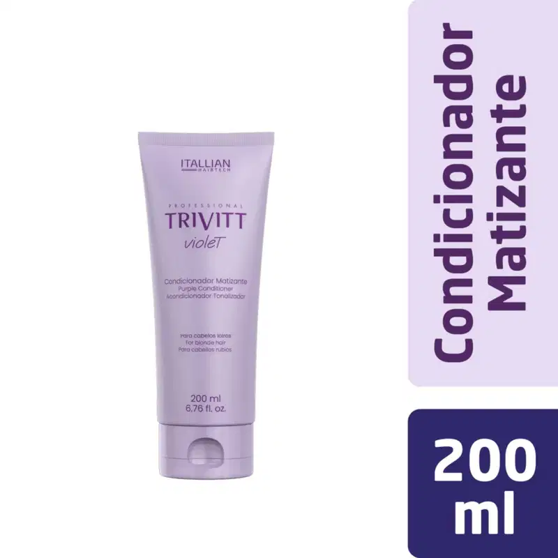 Kit Trivitt Hidratação Matizante Capilar Shampoo, Condicionador, Máscara + Spray Brilho Intenso (4 Itens)