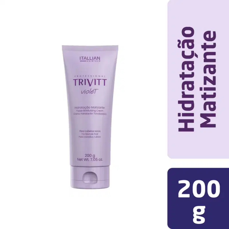 Kit Trivitt Hidratação Matizante Capilar Shampoo, Condicionador, Máscara + Spray Brilho Intenso (4 Itens)
