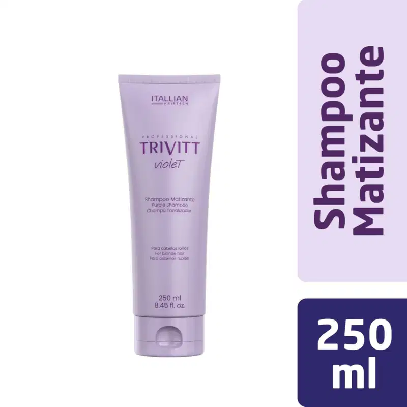 Kit Trivitt Hidratação Matizante Capilar Shampoo, Condicionador, Máscara + Spray Brilho Intenso (4 Itens)
