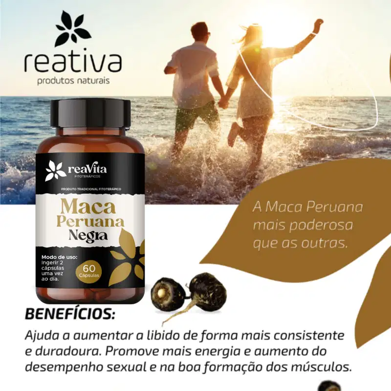Kit 03 Maca Peruana Negra 100% Pura 500mg por capsula Premium