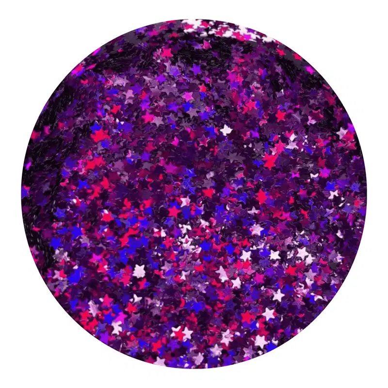 Glitter Estrelas Roxo Plum  3g