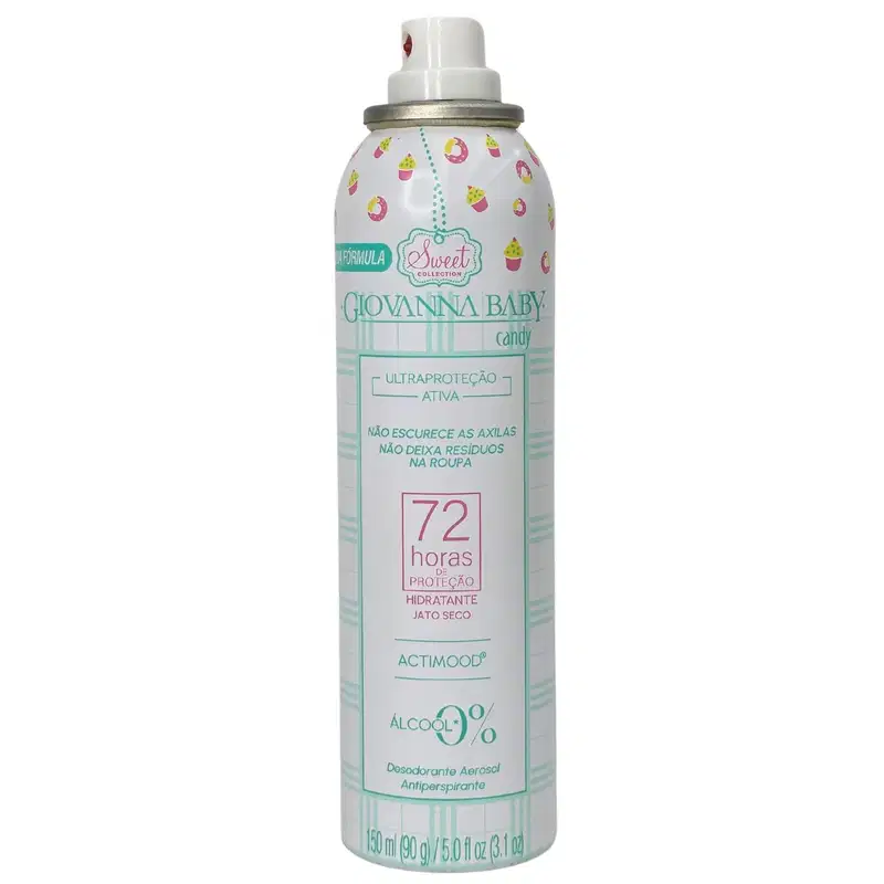 Giovanna Baby Desodorante Aerossol Candy 72h Vegano 150ml / 90g