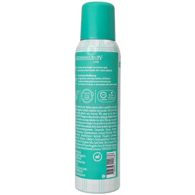 Giovanna Baby Desodorante Aerossol Candy 72h Vegano 150ml / 90g