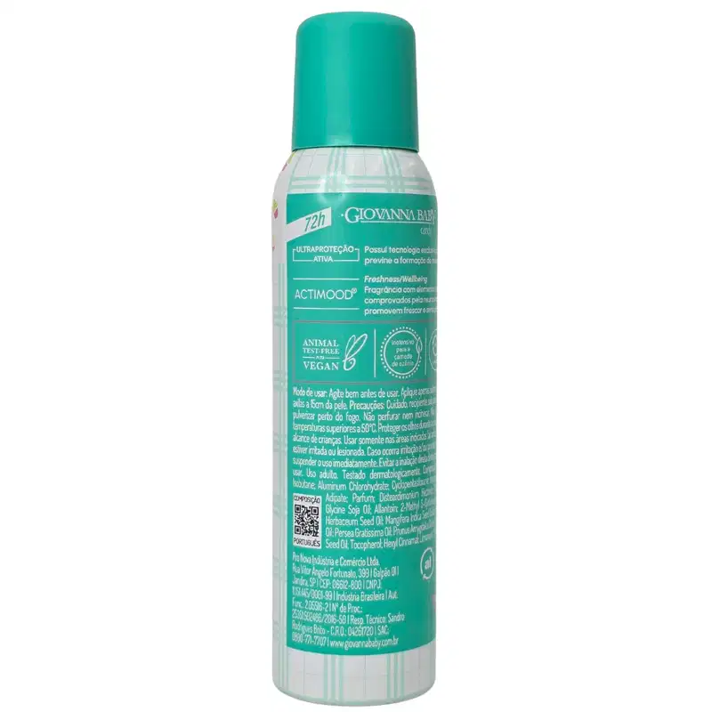 Giovanna Baby Desodorante Aerossol Candy 72h Vegano 150ml / 90g